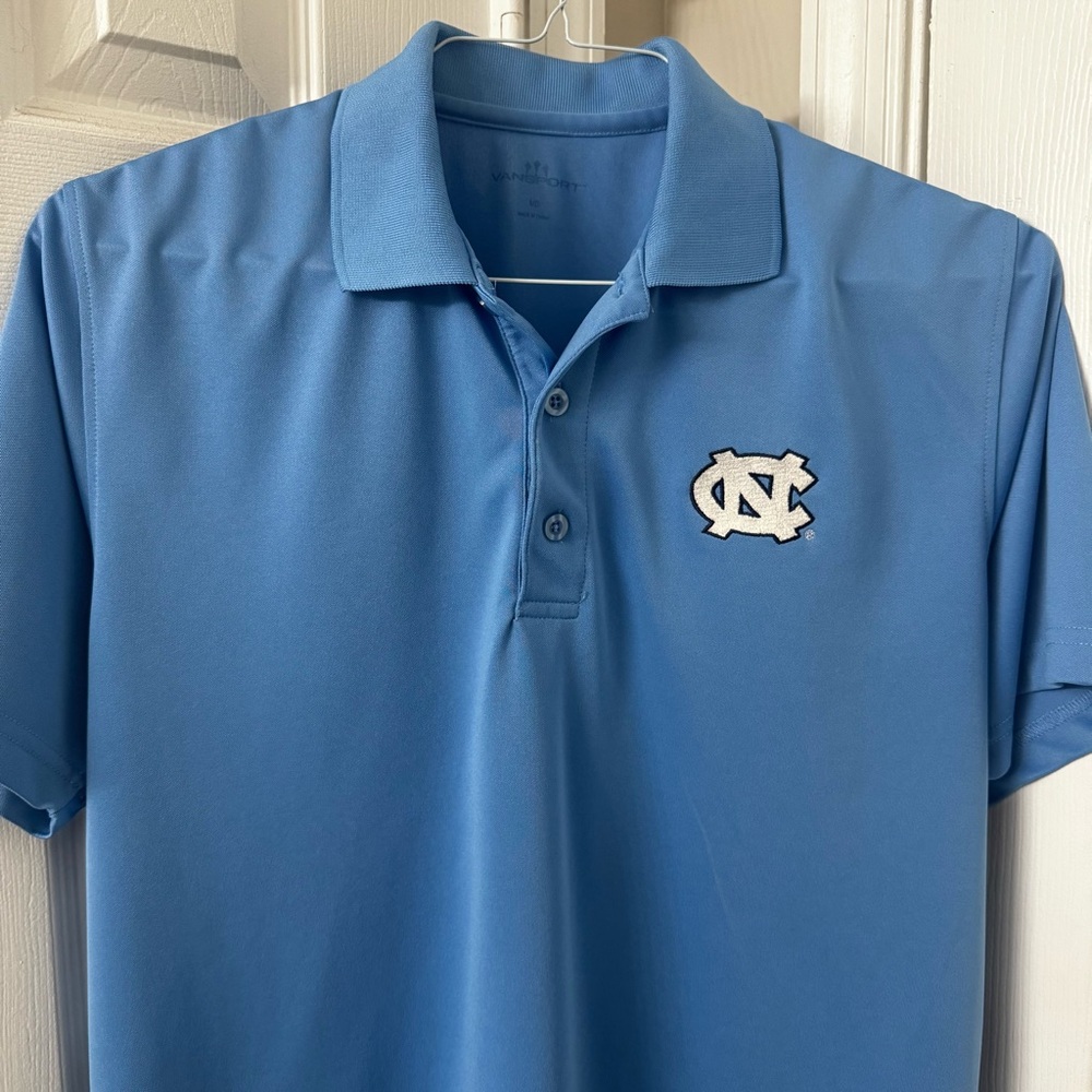UNC Tar Heels Men’s Polo by Vansport - Picture 2 of 4